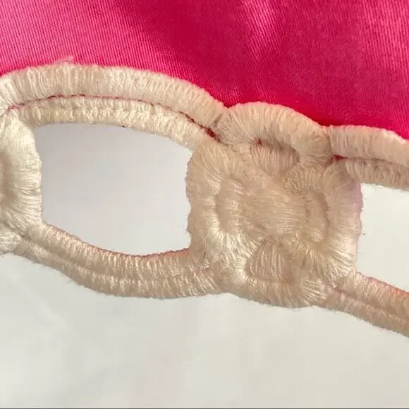 Lilly Pulitzer Strapless Fit Flare Resort Wear Dress Pink White Size 4 - Picture 12 of 13